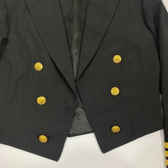 Davis Clothing Co Boston Vintage Military Style Wool Open Jacket - Picture 5 of 7